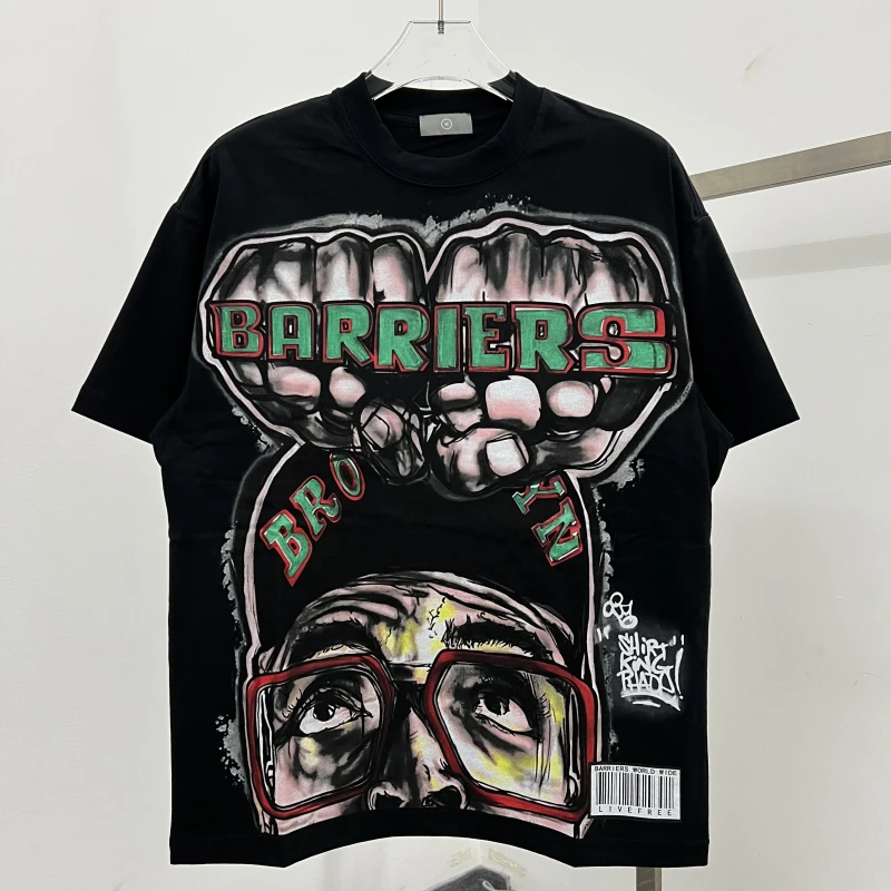 

Толстовка с принтом граффити Bers Charlie Parker, футболка унисекс с короткими рукавами, летний повседневный хлопковый топ для подростков и взрослых