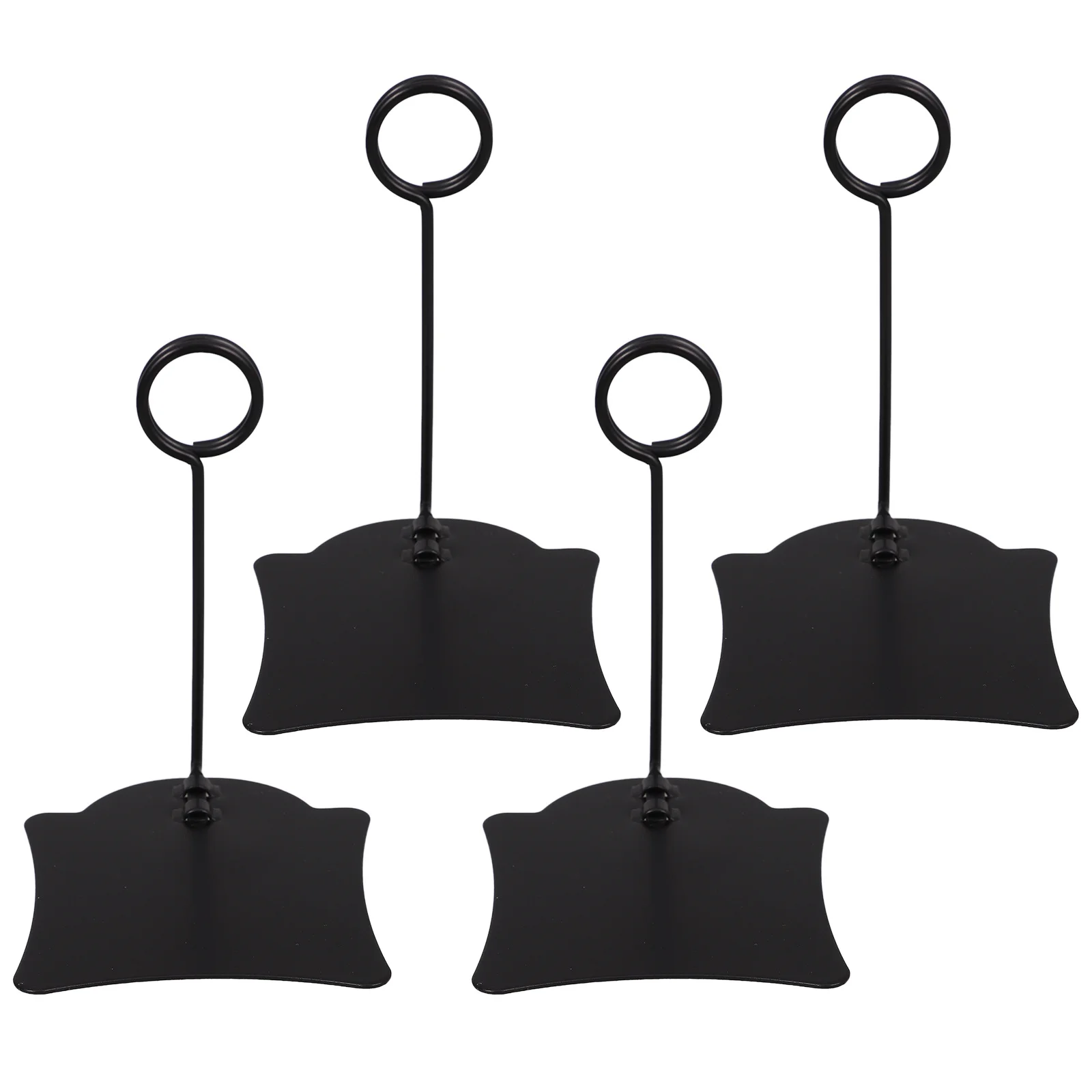 

4pcs Price Tag Clip Iron Advertising Wire Holder Display Rack Food Sign Label St Desk Sign St Table Holders Place Holders