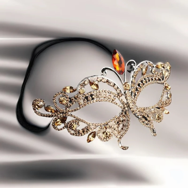 

Rhinestone fringed veil mask full face female chain mask masquerade performance