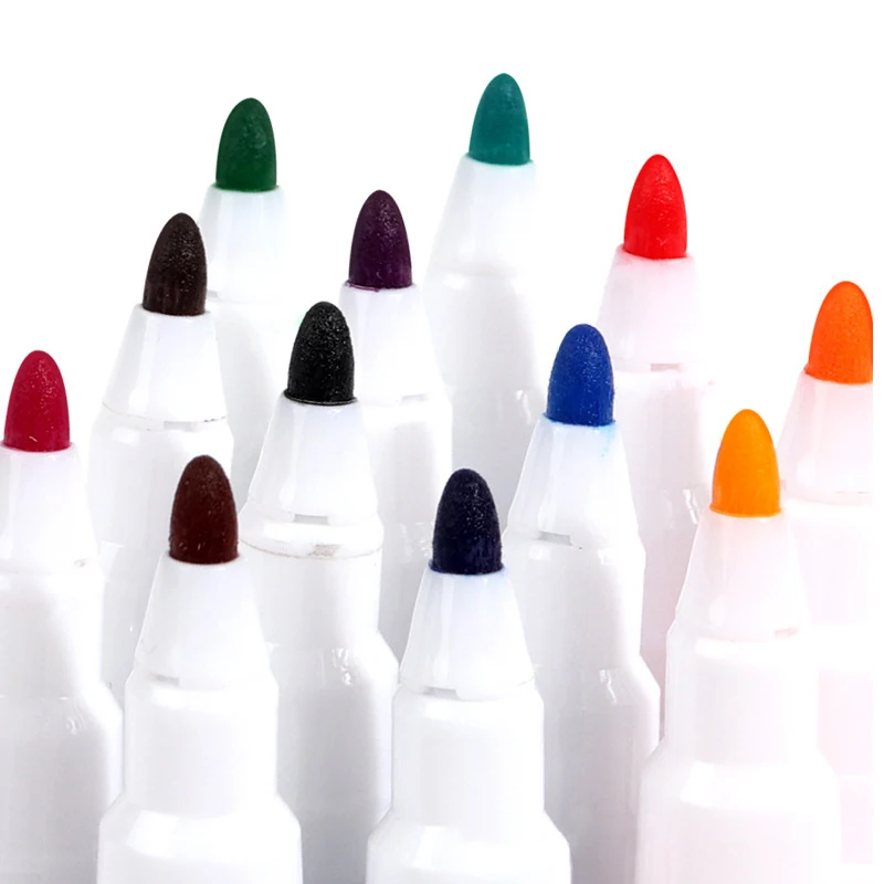 5Pcs Non-Magnetic Colored Whiteboard Pen Creative Erasable Water-Based Marker Large Capacity Environmentally Friendly Marker