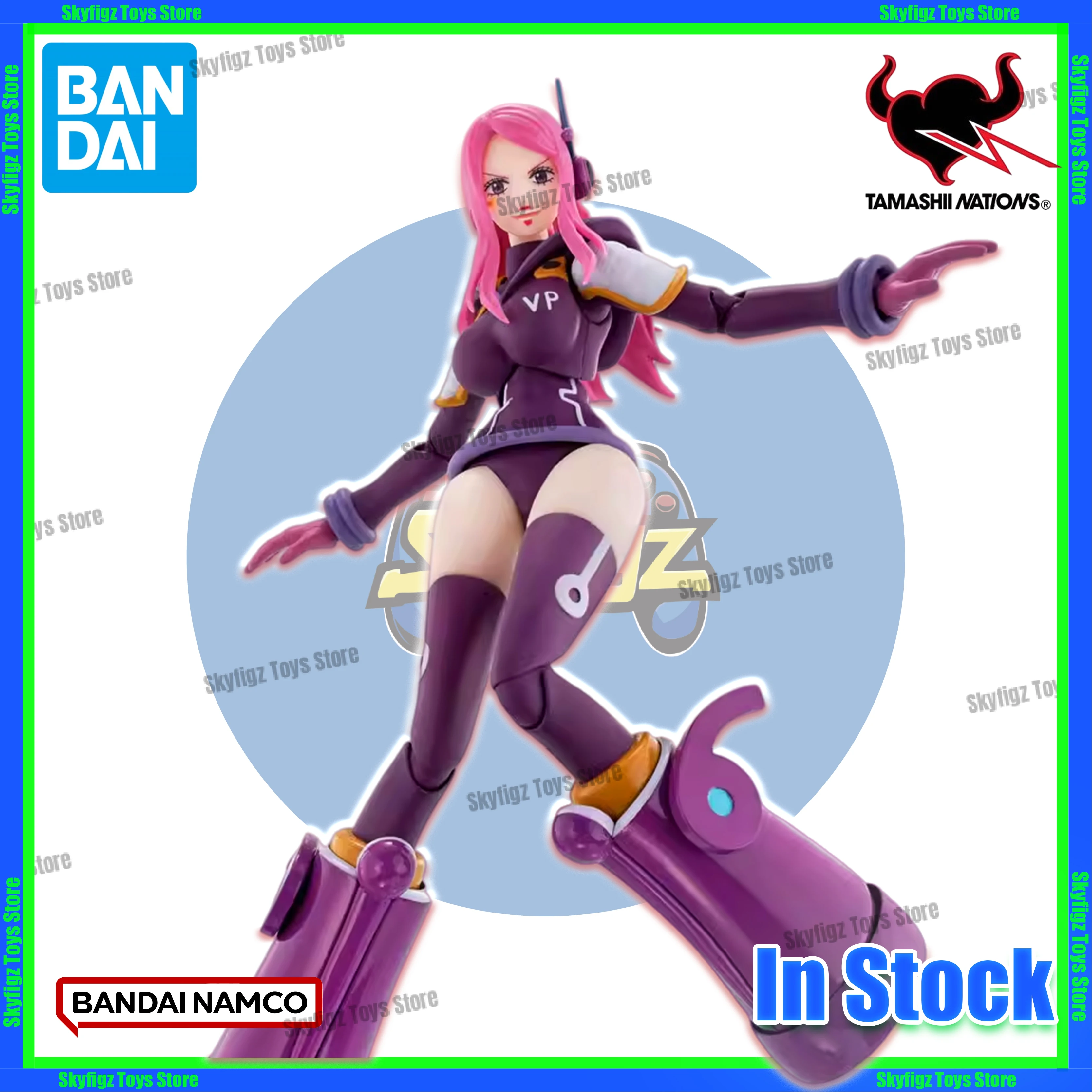 En stock Bandai SHF One Piece Bonnie Joey Ellie Future Island Dantou Island Muñeca móvil lista para regalo
