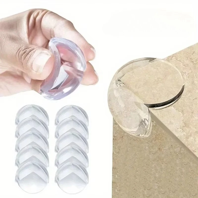 10PCS of Silicone Table Corner Protective Pads - Thick Safety Pads for Glass Coffee Tables, No Latex Furniture Protective Cover