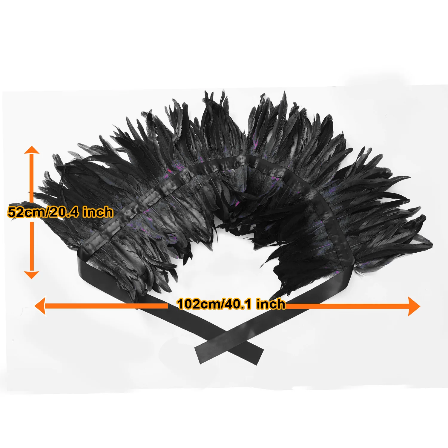 Готический стиль, шаль с перьями, сценическое шоу, маскарад, костюм на Хэллоуин, аксессуары, благородный темперамент, женский реквизит для выступления на сцене