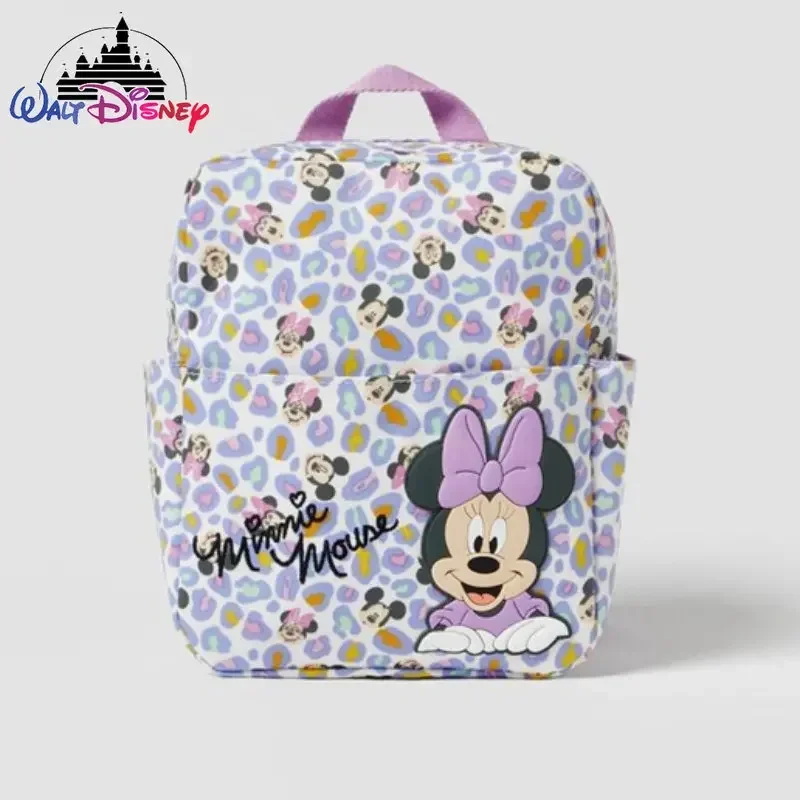 Disney Minnie New Girls' Backpack Cartoon Cute Girls' Schoolbag Large Capacity Children's Schoolbag High Quality Fashion Trend