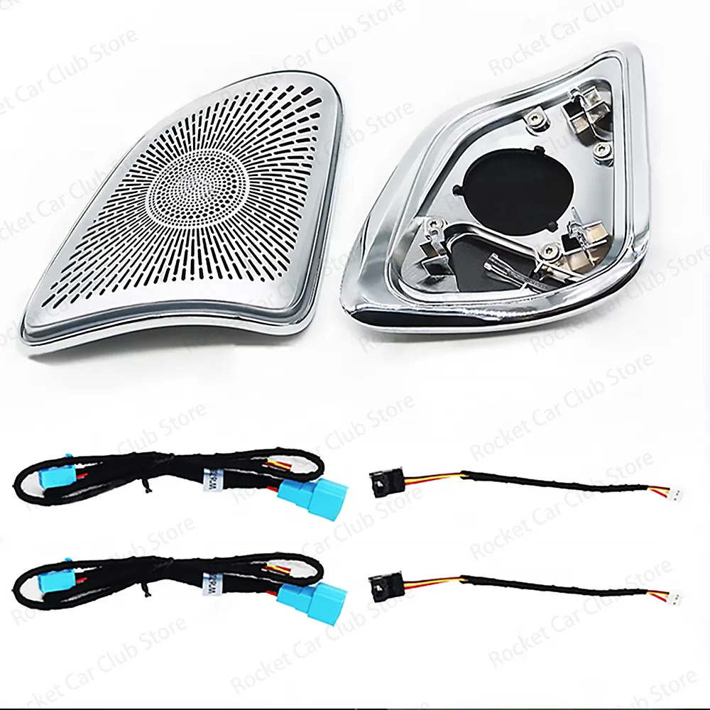 Untuk Mercedes Benz W167 GLE GLS Class AMG 2020 GLE53 Penutup Dekoratif Lampu Ambient Logam 64 Warna Speaker Kap Mesin High Pitched