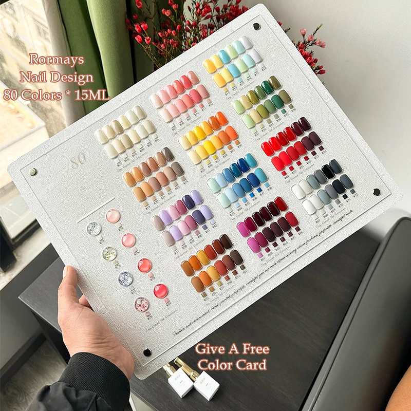 

Rormays Color Whitening Popular gel Polishing 80PCS All Season General Varnish gel UV LED Soaking Durable Primer Nail Salon Art