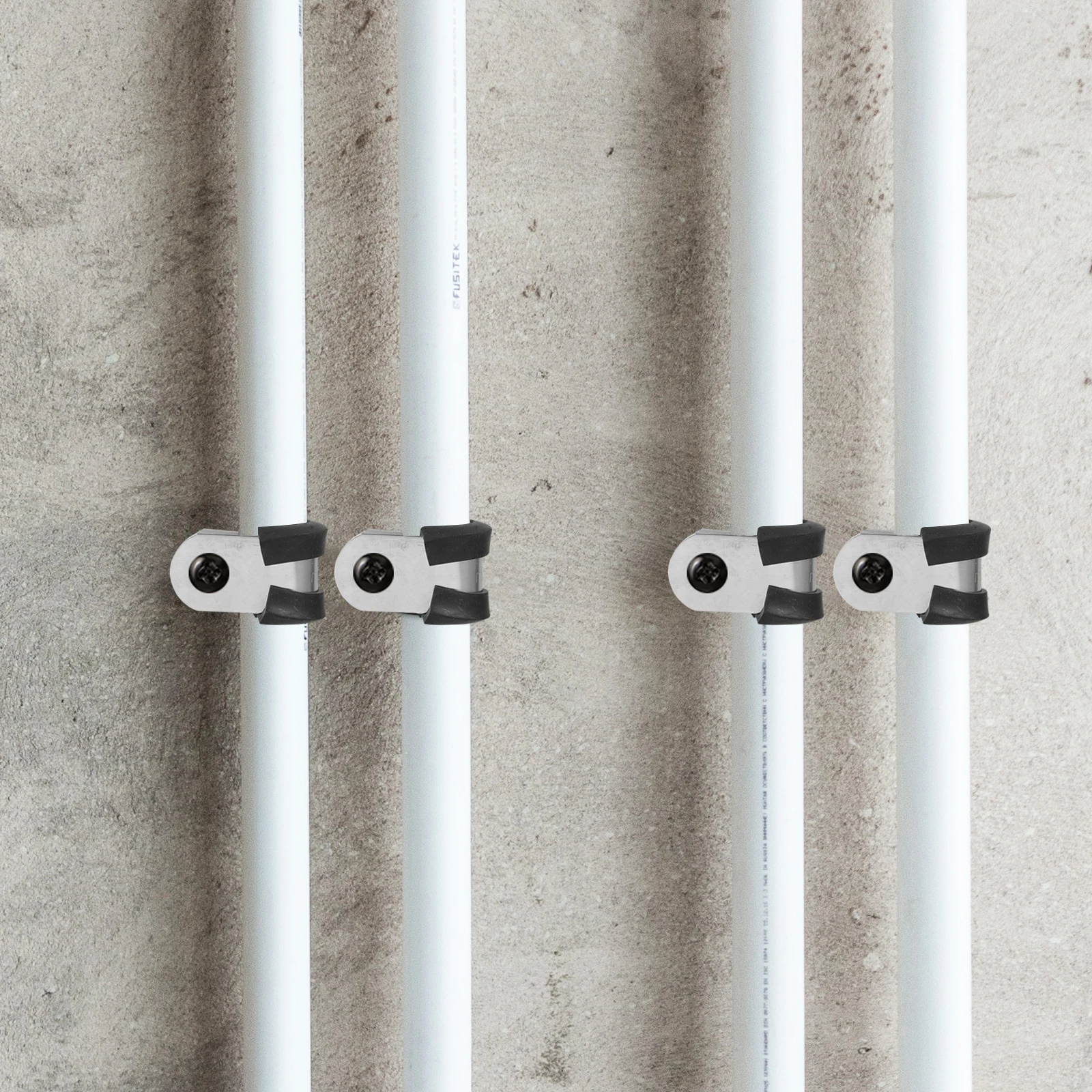 

100 pcs Stainless Steel R shaped Clamps Rubber Strip Cable Wire Fixing Corrosion Resistant Tube Pipe Clamping Solution