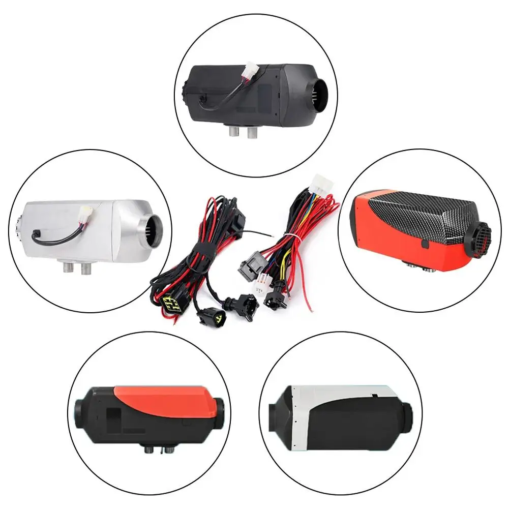 ชุดสายไฟอะแดปเตอร์สำหรับเครื่องทำความร้อนดีเซลแบบใช้ลม รูปทรงกลมและสามเหลี่ยม สำหรับเครื่องทำความร้อนดีเซลแบบจอดรถ Webasto Eberspacher 12V/24V