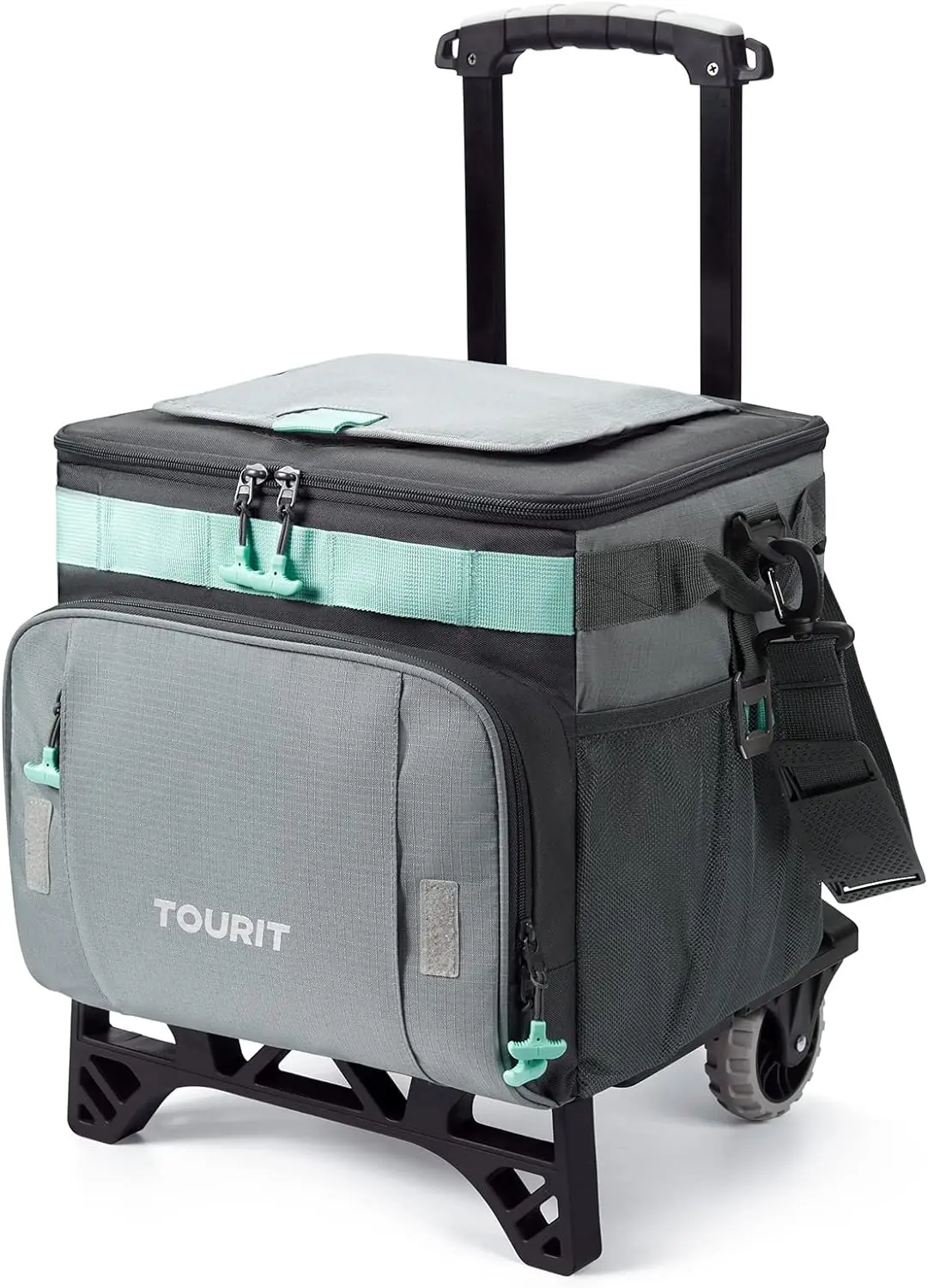 

Складной роликовый охладитель, герметичная Изолированная мягкая сумка-холодильник с колесами и вездеходная тележка для пляжа и кемпинга, 50 шт.