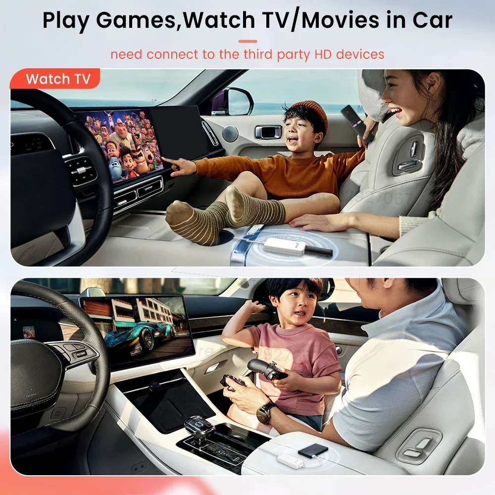 CarlinKit Car TV Adapter HD Video Converter Digital Video Input Play Games PS5 PC Car Accessories for OEM Wired CarPlay TV Stick