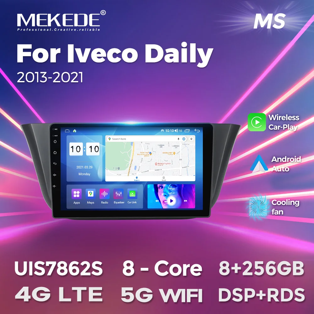 

MEKEDE 8Core Car Radio Multimedia Video Player For Iveco Daily 2013-2021 Wireless CarPlay Android Auto Navigation GPS 5G WIFI BT