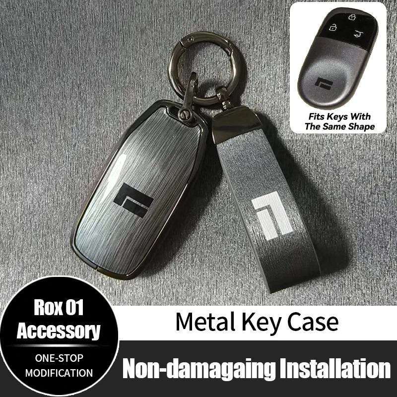 

For Rox 01 Zinc Alloy Key Case Luxurious Key Case Covers Keychain Key Bag Box Car Accessories