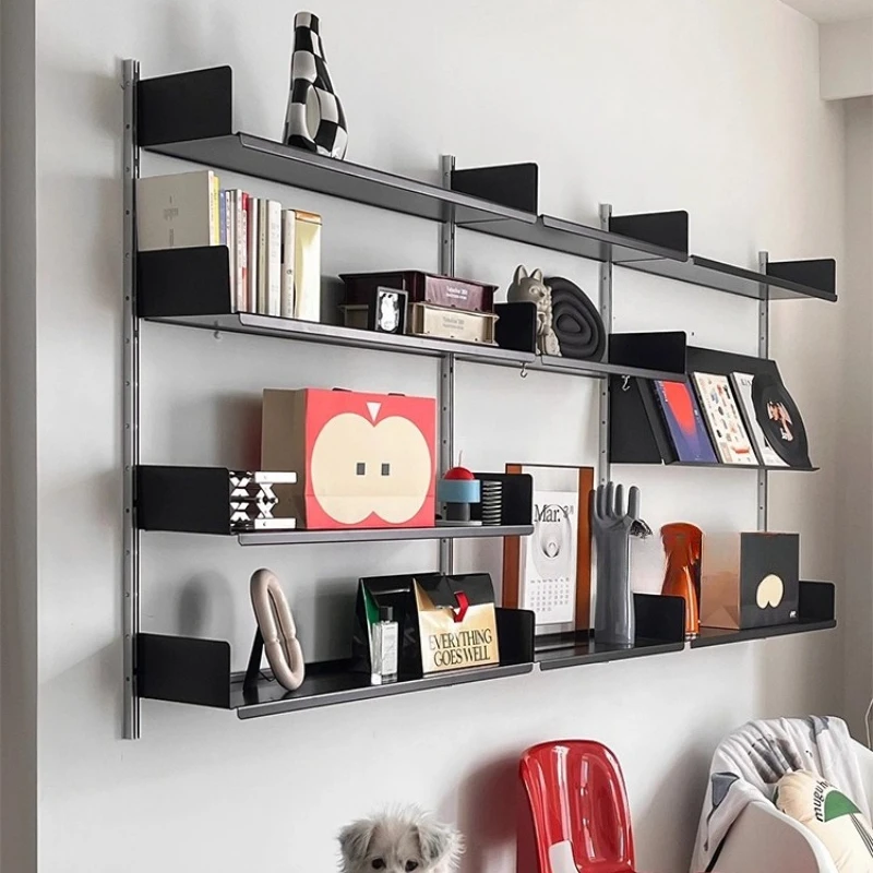 Modular Wall Mount Shelf Creative Interchangeable Rail Display System Multi-functional Bookcase Unit Living Room Showcase Rack
