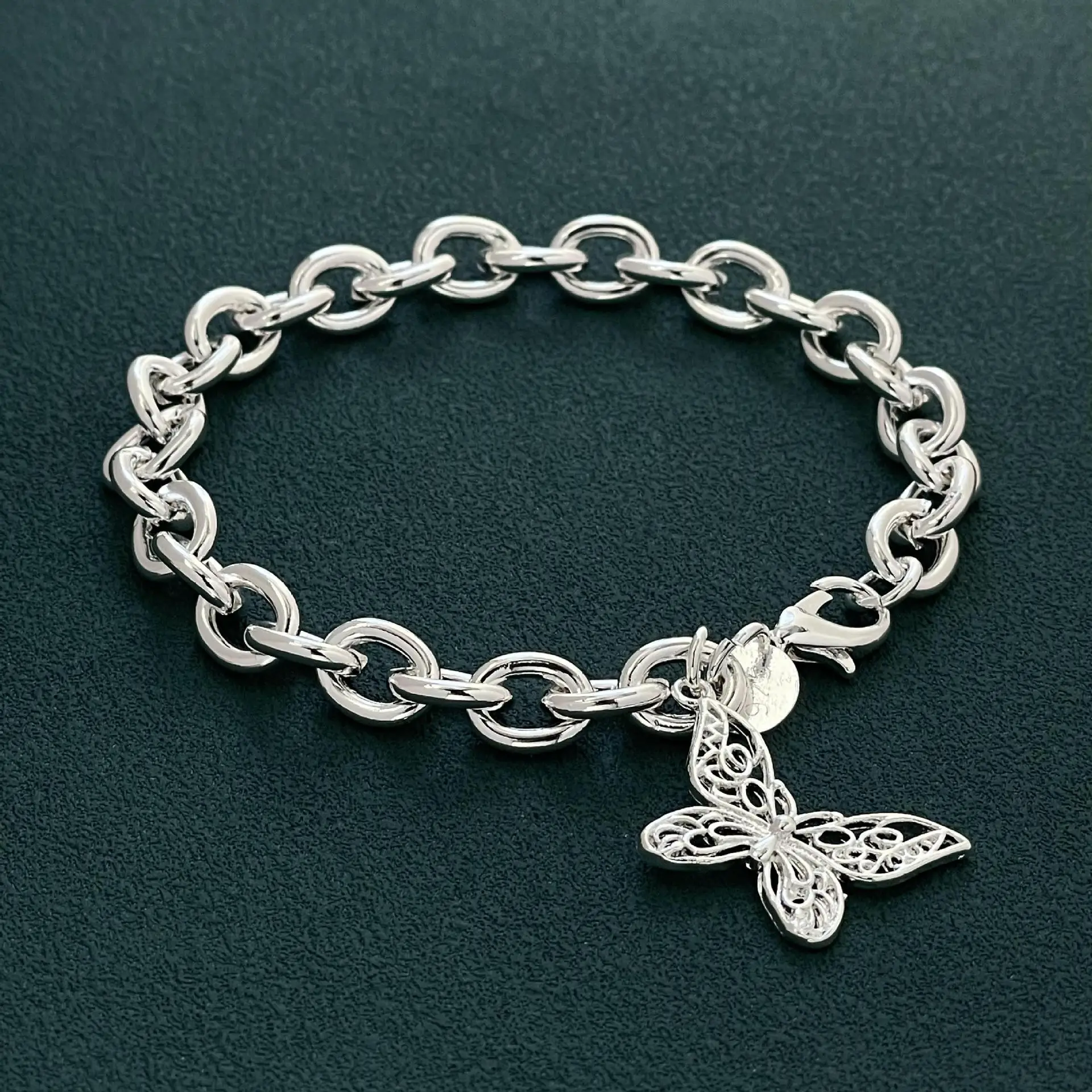 925 Sterling Silver Exquisite Butterfly Bracelets for Women Fashion Jewelry Wedding Party Anniversary Gifts