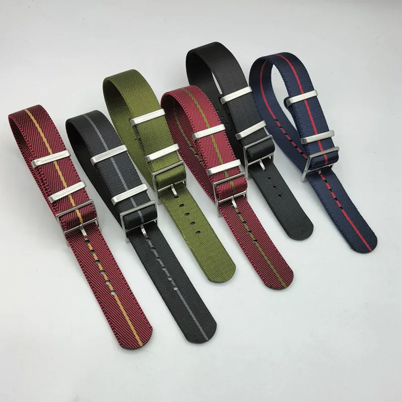Single Layer Nylon Strap, Premium, 18.20.22 Impermeável Sports Watch Acessórios