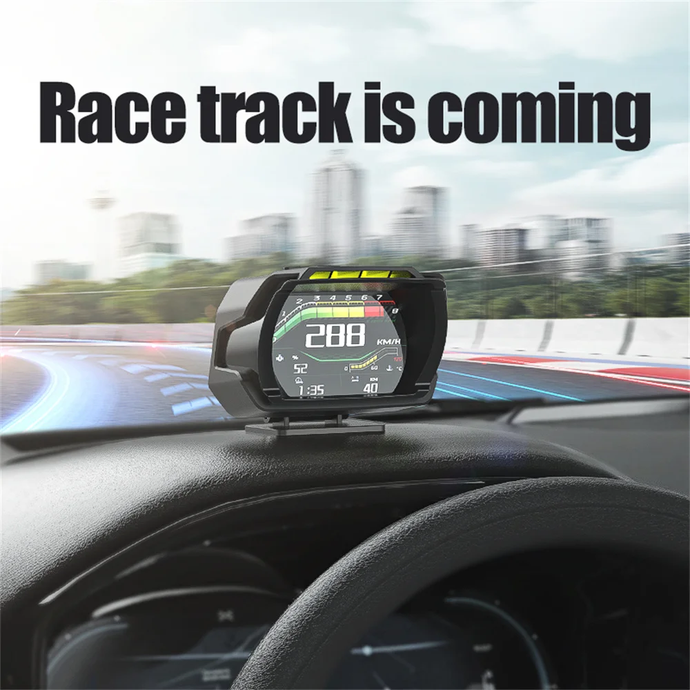 A580 OBD2 Car Head Up Display HUD Smart Car Water & Oil temp Turbo RPM Gauge Digital Speed Voltage Auto Meter