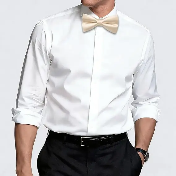 Elegantes Krawattenset für Herren: Krawatte, Fliege, Einstecktuch, Manschettenknöpfe, Reversnadel – 5-teiliges Set für formelle Anlässe, Hochzeiten, Business und Partys – Anzug-Accessoires als Geschenk – Detail 6