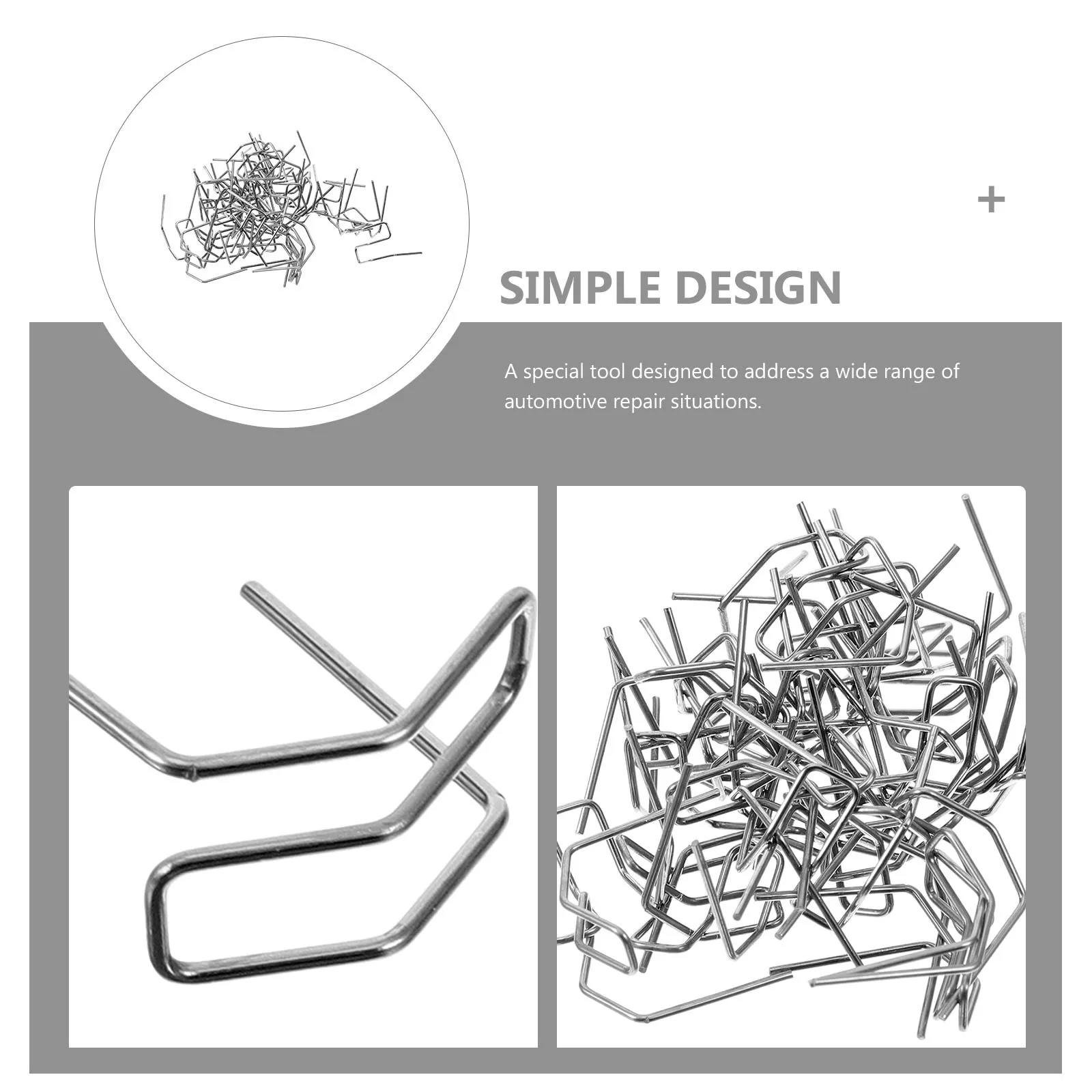 

100pcs Rods Car Bumper Repair Tool Automobile Wave Staples Plastic Welding Kit Metal Wave Staple Vehicle Repair Welding Wires