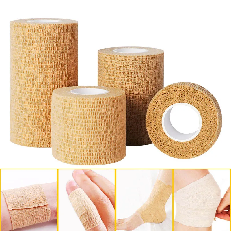 

1 Roll Self Adhesive Bandage Elastic Non-woven Fabric First Aid Medical Wound Dressing Tape Sports Protection Waterproof plaster