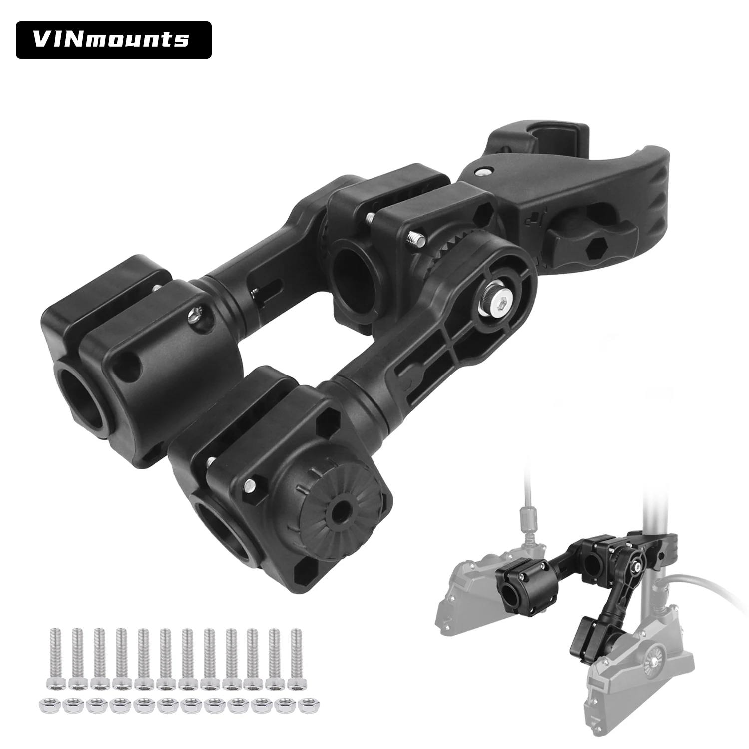 Uchwyt sonaru do łodzi na dwa  – Fish Finder Mount recenzja i cena