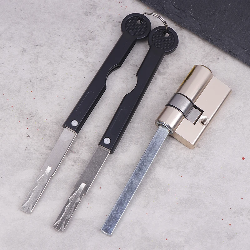 1 Set Copper Automatic Fingerprint Lock Cylinder With Tail C-Class Core Anti-theft Door Emergency Lock Core
