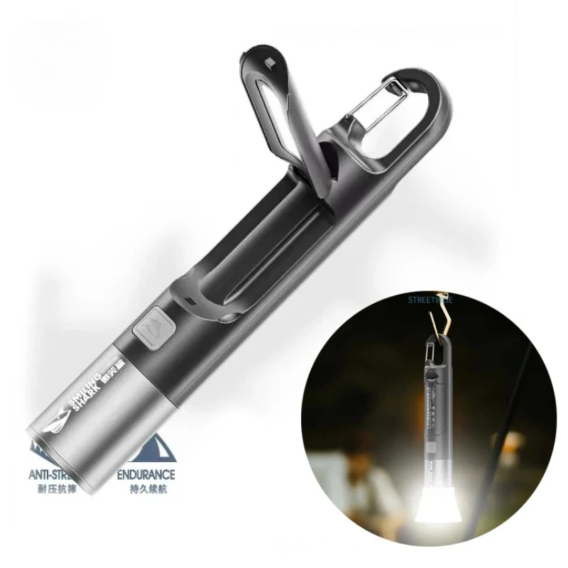 lanterna-led-portatil-smiling-shark-com-luzes-fortes-e-foco-variavel-para-casa-camping-pesca-e-caminhadas