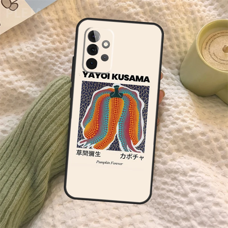 Yayoi Kusama Pumpkin Art For Samsung Galaxy A34 A54 A14 A13 A52 A52S A32 A12 A22 A72 A71 A51 A33 A73 A53 Cover Case