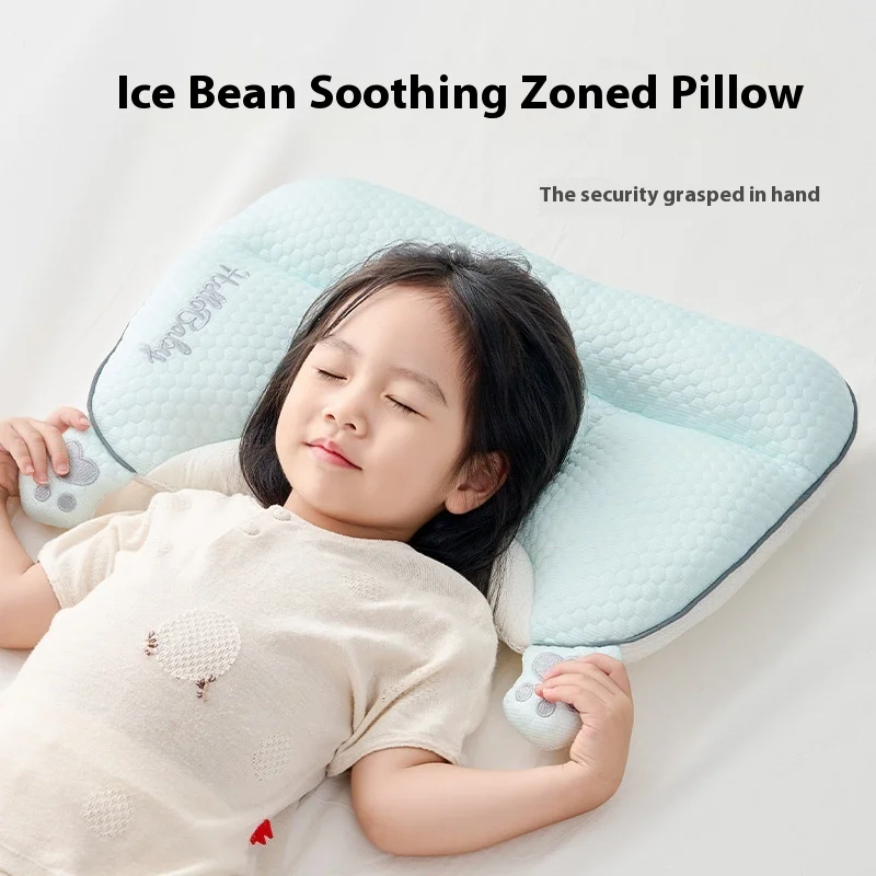 Children's Partition Pillow Baby Pillow Breathable Neck Protector1-6Kindergarten and Primary School Students' Special Four Seaso