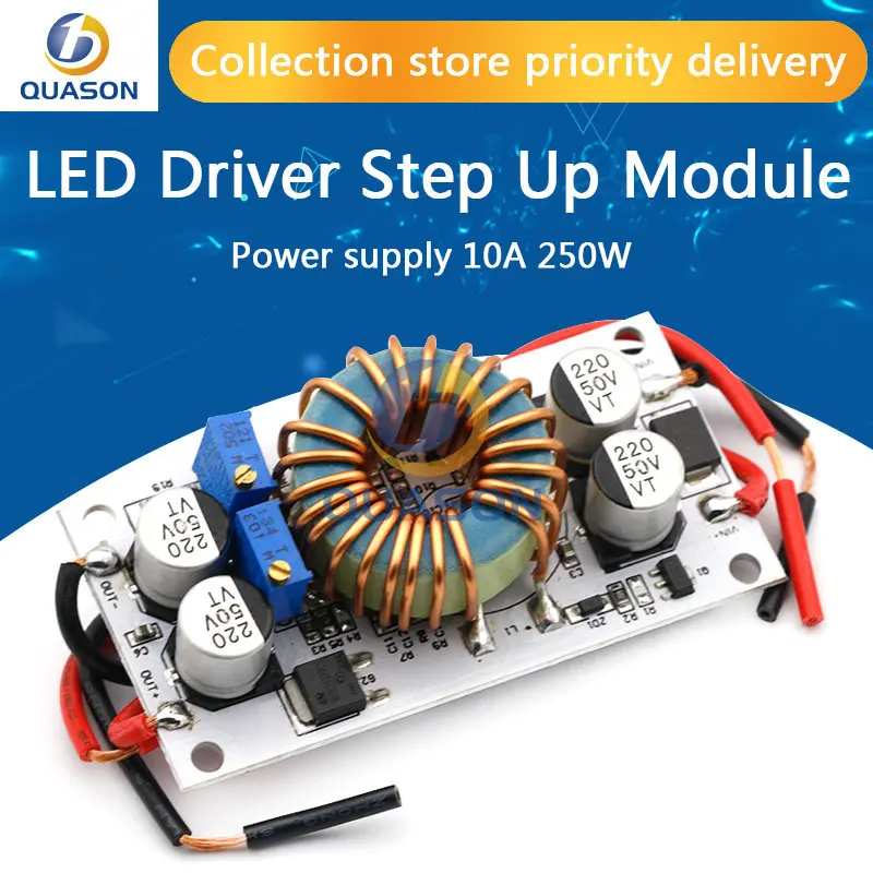 1pcs DC-DC boost converter Constant Current Mobile Power supply 10A 250W LED Driver Step Up Module