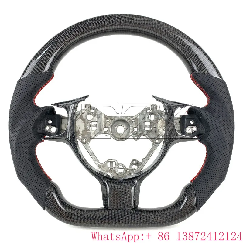 

For Subaru BRZ Toyota 86 2017 2018 2019 2020 2021 2022 Upgraded Sport Leather Carbon Fiber Steering Wheel Automotive Parts