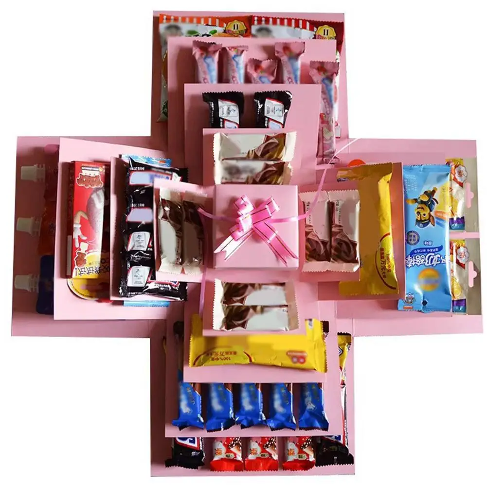 5-lagige kreative Explosions-Geschenkbox zum Selbermachen, kreieren Sie verschiedene Geschenke selbst. Mysteriöses, selbstgemachtes Geschenk zum Geburtstag, Weihnachten – Detail 12