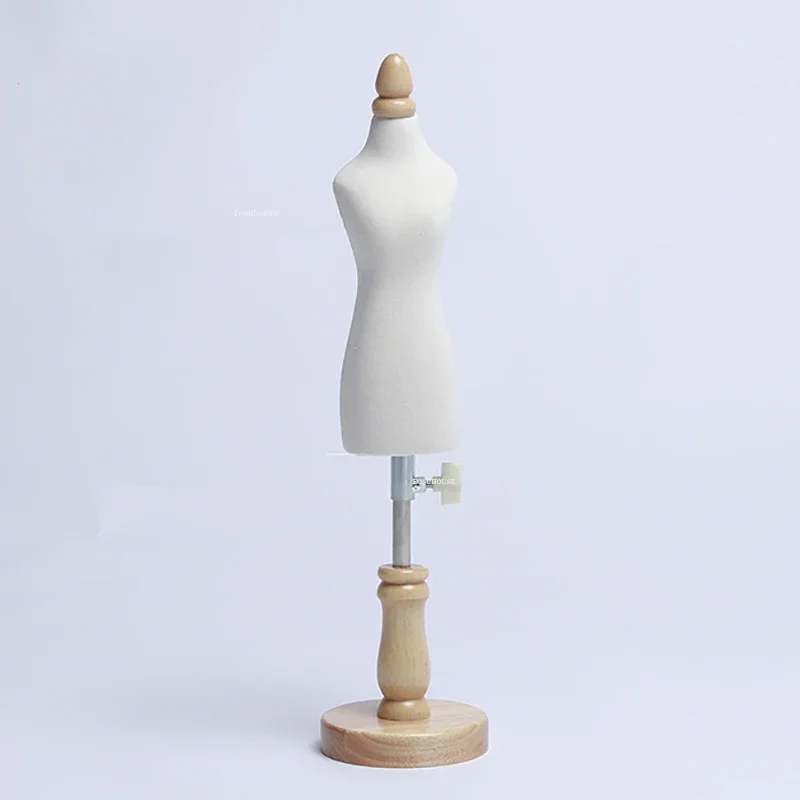 Small Mannequin Tailor Cutting Mini Figure DIY Mannequins Props Student Teaching Sewing Female Mannequin Clothing Display Stand