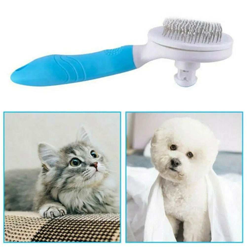 Pet Shedding Brush Cat & Dog Shedding Non-Slip Brush Tool Painless Gentle Pet Massage Comfortable Supplies Grooming Groomin W0S1