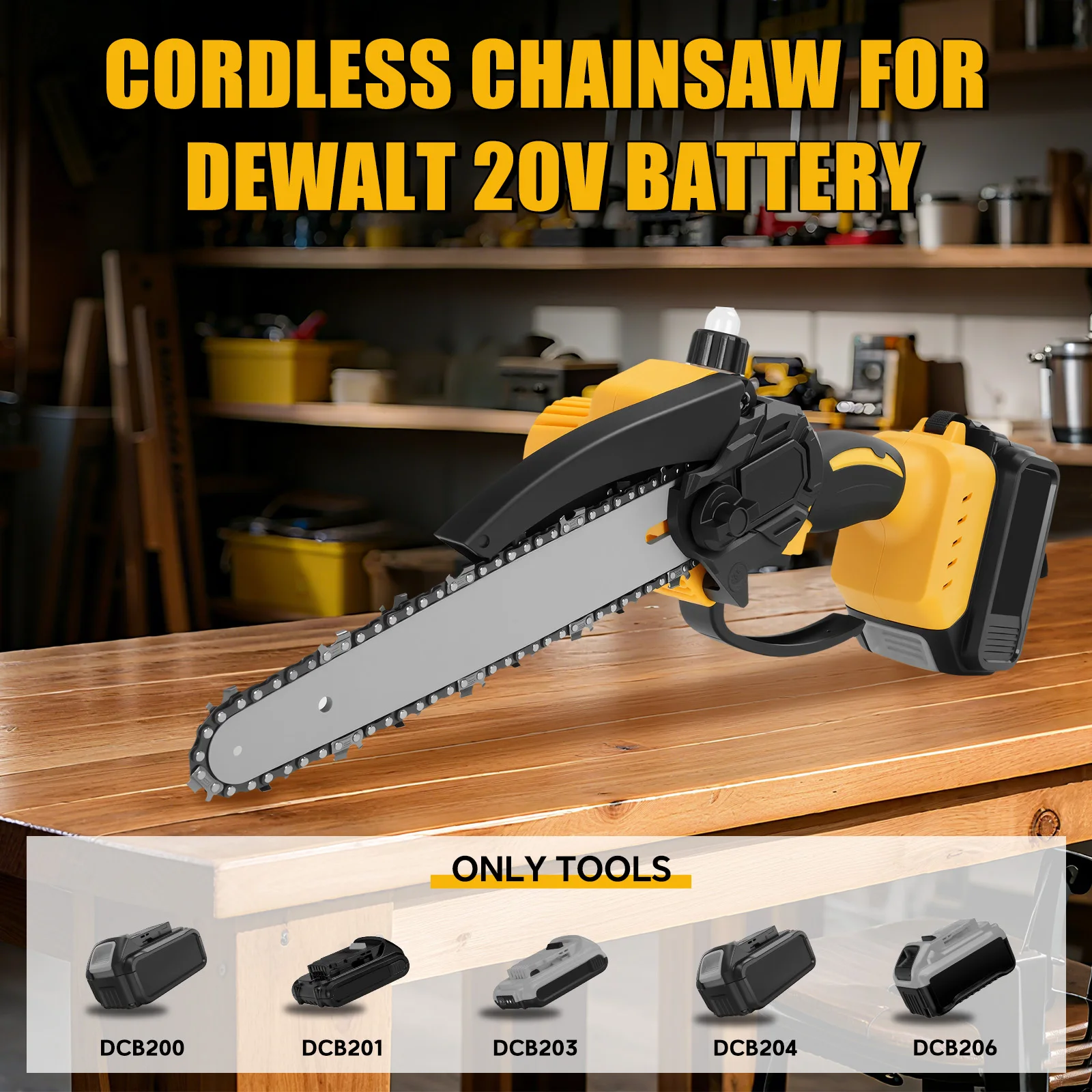 Draadloze kettingzaag borstell - Brushless Chainsaw 8 Inch 20V recensie en prijs
