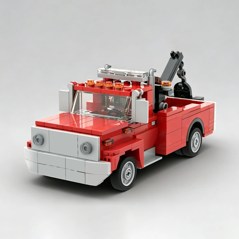 

346PCS MOC Speed ​​Series 1973 Medium Trailer Model Building Blocks DIY Modular Truck Assembly Children's Toy Boy Holiday Gift