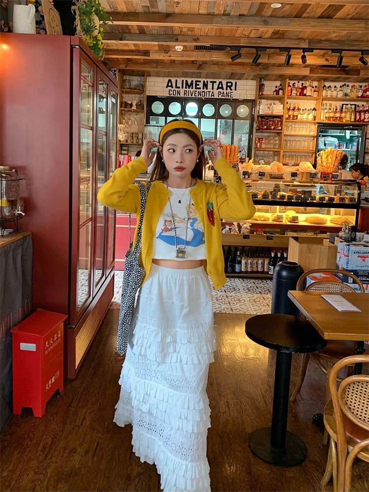 

Sli Long Sve Knitted Top for Women Beautiful Cardigan Sle Winter Faion Korean Version Regular Fit Bright Sequins