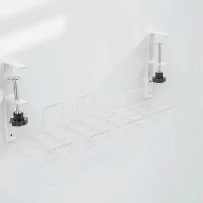 

Carbon Steel Management Tray Desk Wire Cable Tray Home Office Wire ganizer Power Strip Holder Long Size Storage Rack