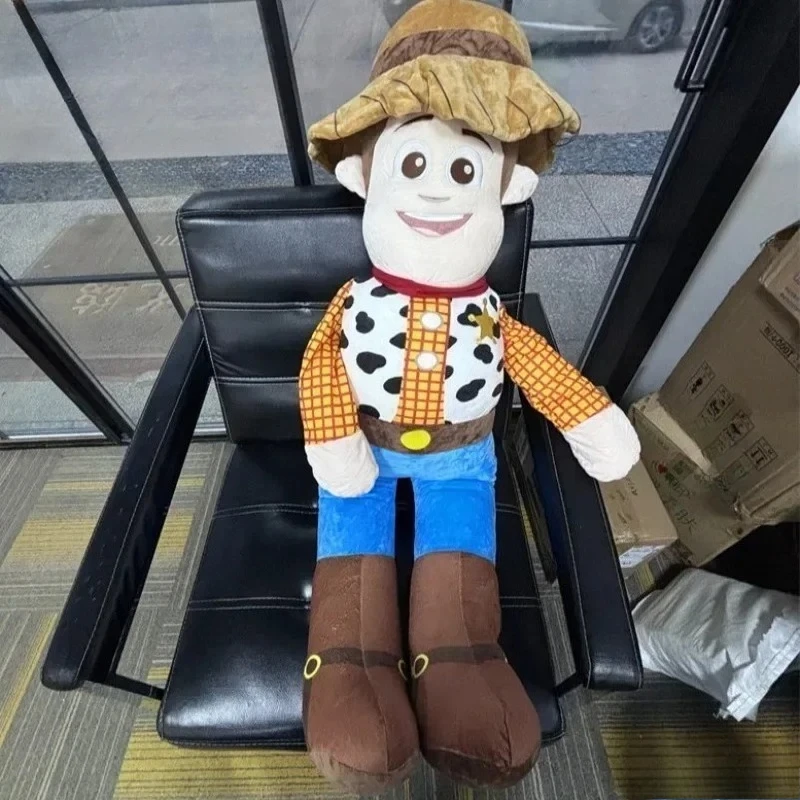 

80-120cm Disney Anime Large Sized Sheriff Doll Toy Story Woody Soft Plush Throw Pillow Children Birthday Gift