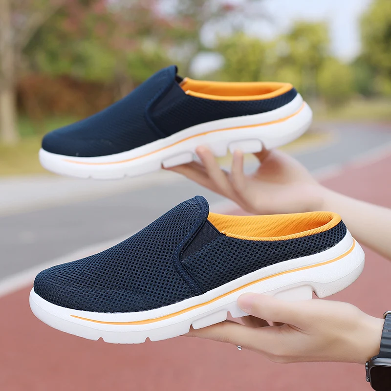 

ELUVA Men Slippers Summer Breathable Home Indoor Slippers Men Thick Bottom Slides Fashion Couple Walking Shoes Chanclas Hombre