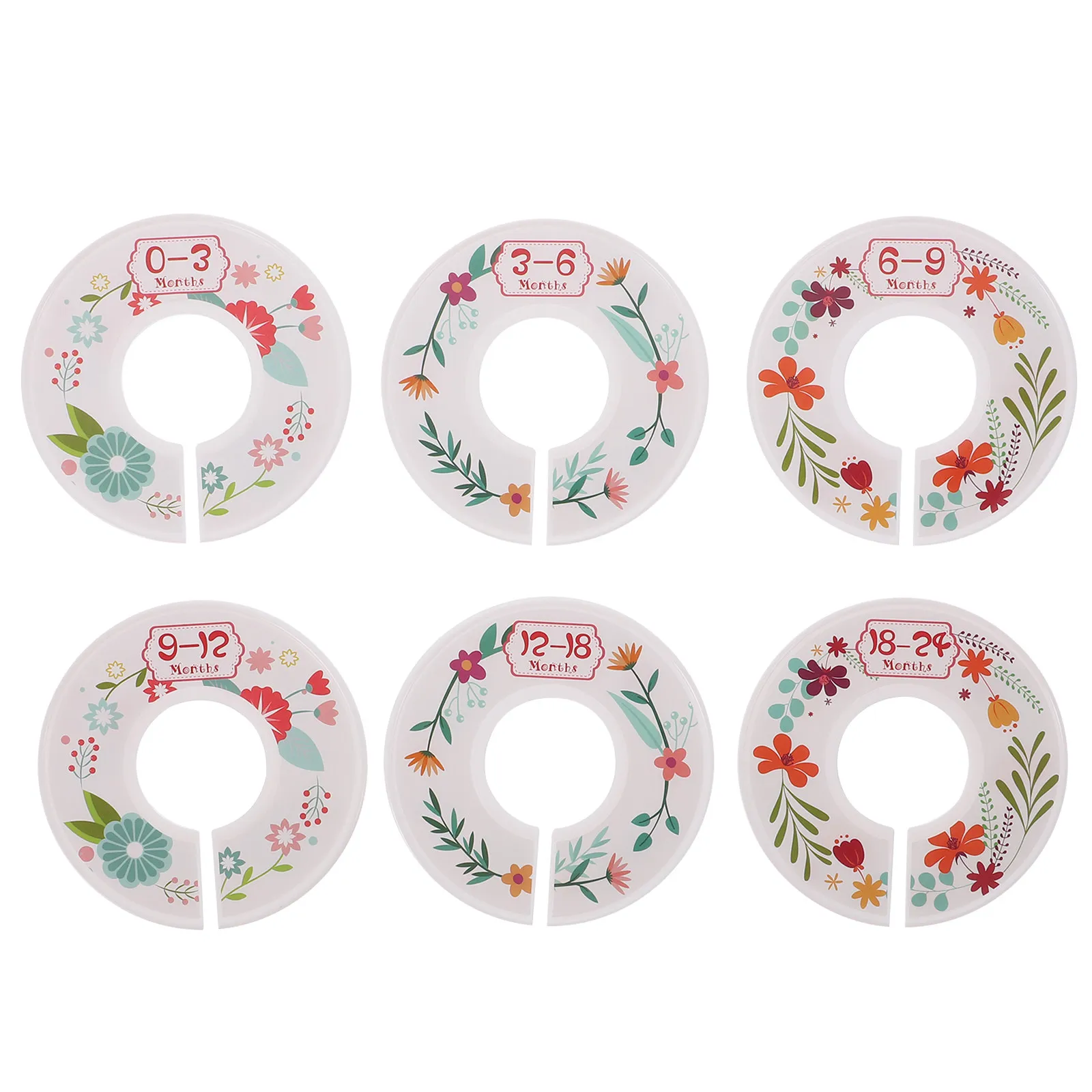 

6Pcs Clothes Organizer Dividers Plastic Closet Size Labels for Kids Adult Hanging Storage Clothes Divider Plastic Closet Divider