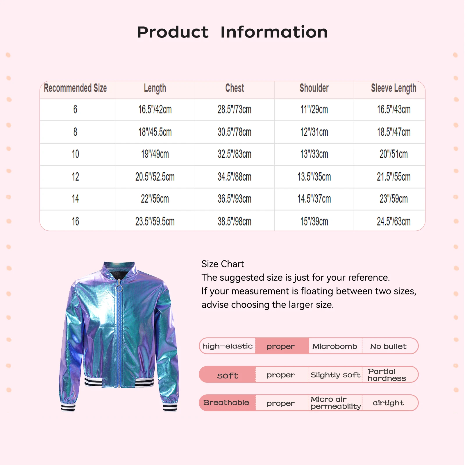 Kids Girls Long Sleeve Casual Sports Bomber Jackets Jazz Hip-hop Street Dance Costume Boys Shiny Metallic Baseball Outwear Coats 3 Kids Girls Long Sleeve Casual Sports Bomber Jackets Jazz Hip-hop Street Dance Costume Boys Shiny Metallic Baseball Outwear Coats 3
