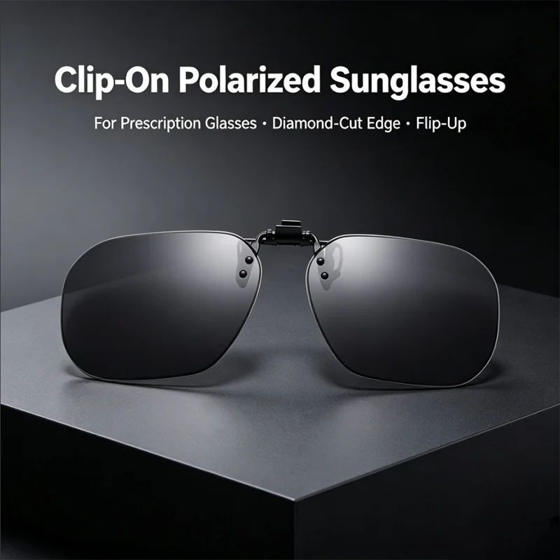 New New Diamond Cut Edge Polarized Clip On Sunglasses, HD UV Protection Driving Shades for Men Women Prescription Glasses - Aliexpress Deal