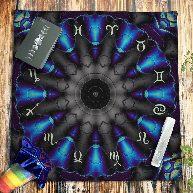 Velvet Tarot Decorative Tablecloth Mandala Spiritual Altar Cloth Witchcraft Pagan Oracle Card Pad Astrology Divination 3 Size