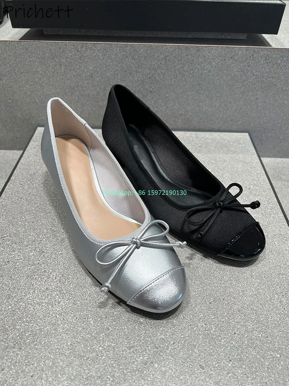 

Butterfly Knot Solid Classic Ballet Pumps Chunky Heels Round Toe Slip On Shallow Shoes New Fashion Official Mary Jane Shoes