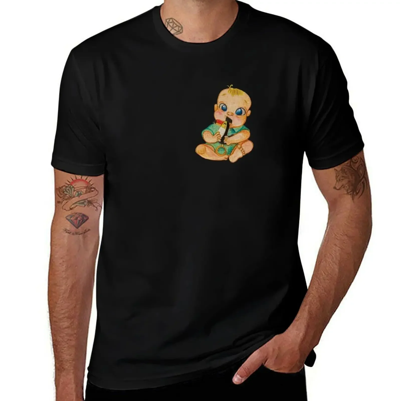 

Cute Baby with Toucan Rattle T-Shirt heavyweights plus size clothes football t shirt clothes for men