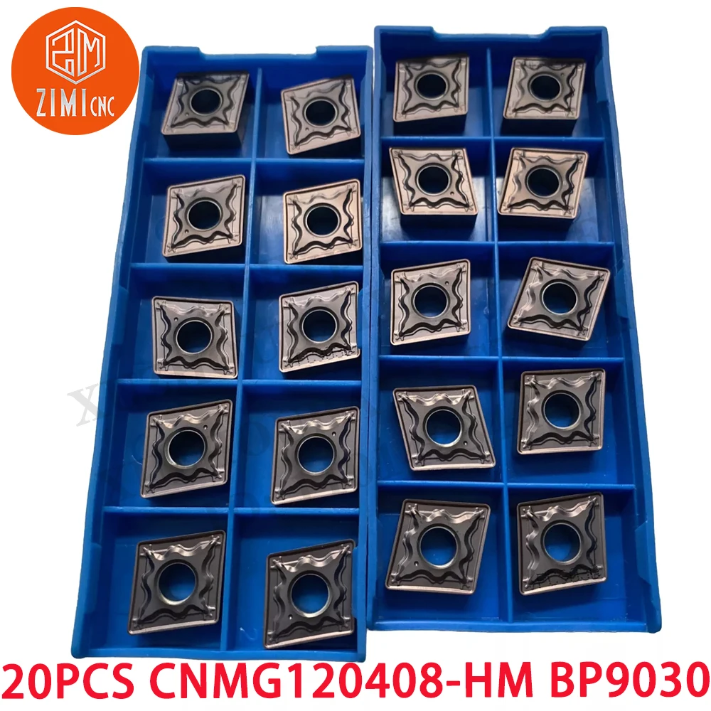 20PCS CNMG120408-HM BP9030 CNMG120408 turning Carbide Inserts for Stainless Steel CNC tools metal lathe mechanical cutting tools