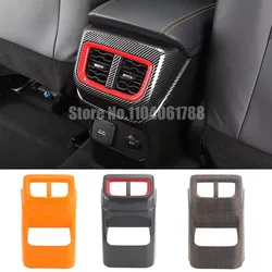 Fit for Ford Ranger T9 2024 2025 2026 Carbon Fiber Rear Air Outlet Vent Protective Cover Frame Trim Auto Interior Accessories