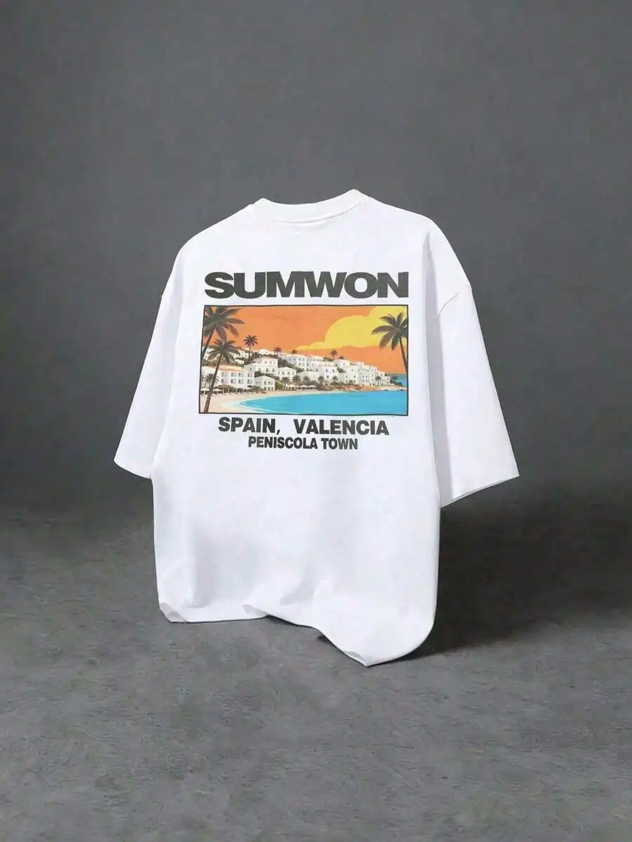 Men's Oversized T-Shirt Casual Short Sleeve Streetwear Basic