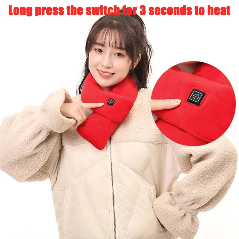 3 Gear Adjustable Outdoors Scarf Heating Clothes Pad USB Electric for Smart