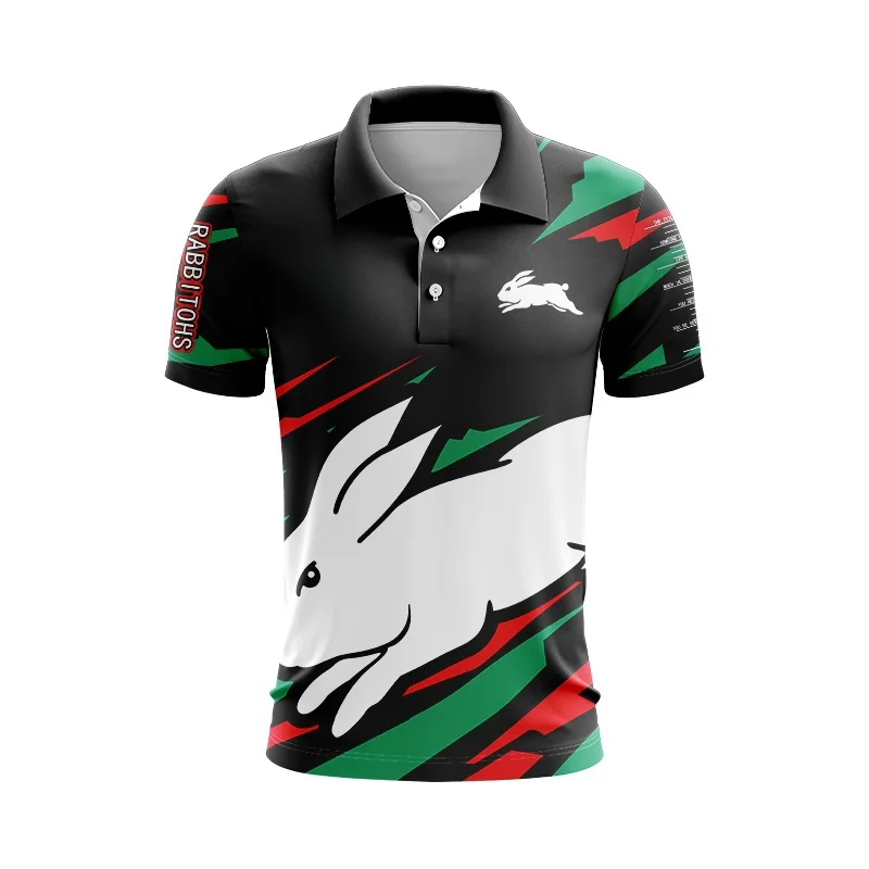 Camiseta de treinamento 2024 South Sydney Rabitos Camisa verde-POLO